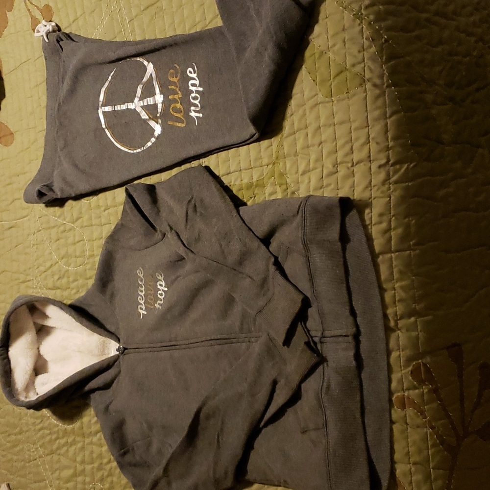 Justice (girls) zip up hoodie jacket and matching sweatpants